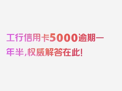 工行信用卡5000逾期一年半，权威解答在此！