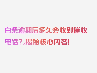 白条逾期后多久会收到催收电话?，揭秘核心内容！