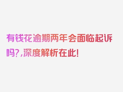 有钱花逾期两年会面临起诉吗?，深度解析在此！