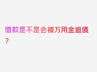 借款是不是会被万用金追债？